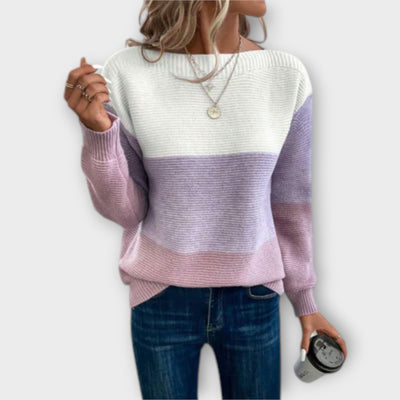 Klari | Stilvoller Pullover mit Patchwork-Design