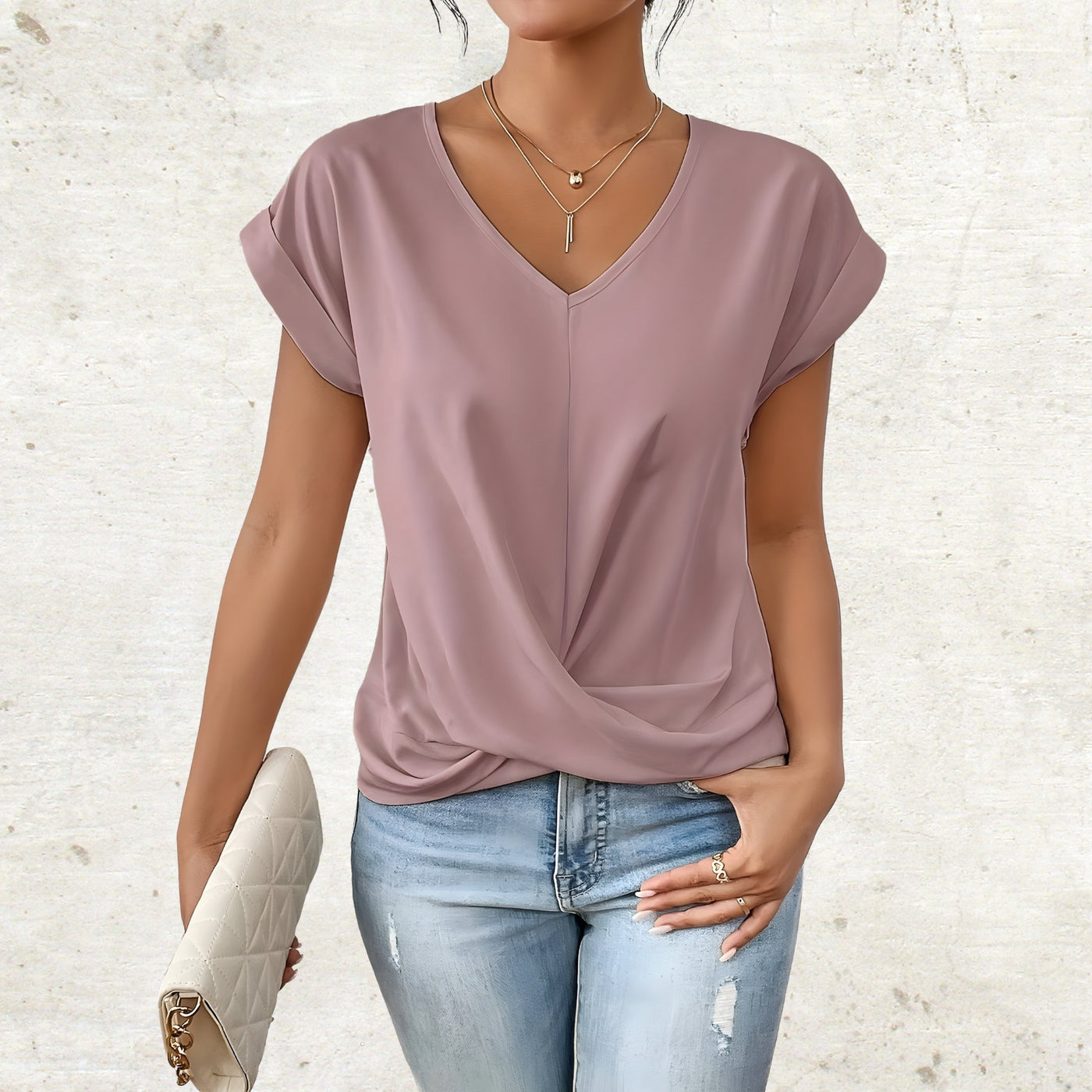 Katharina | Elegantes Shirt mit V-Ausschnitt