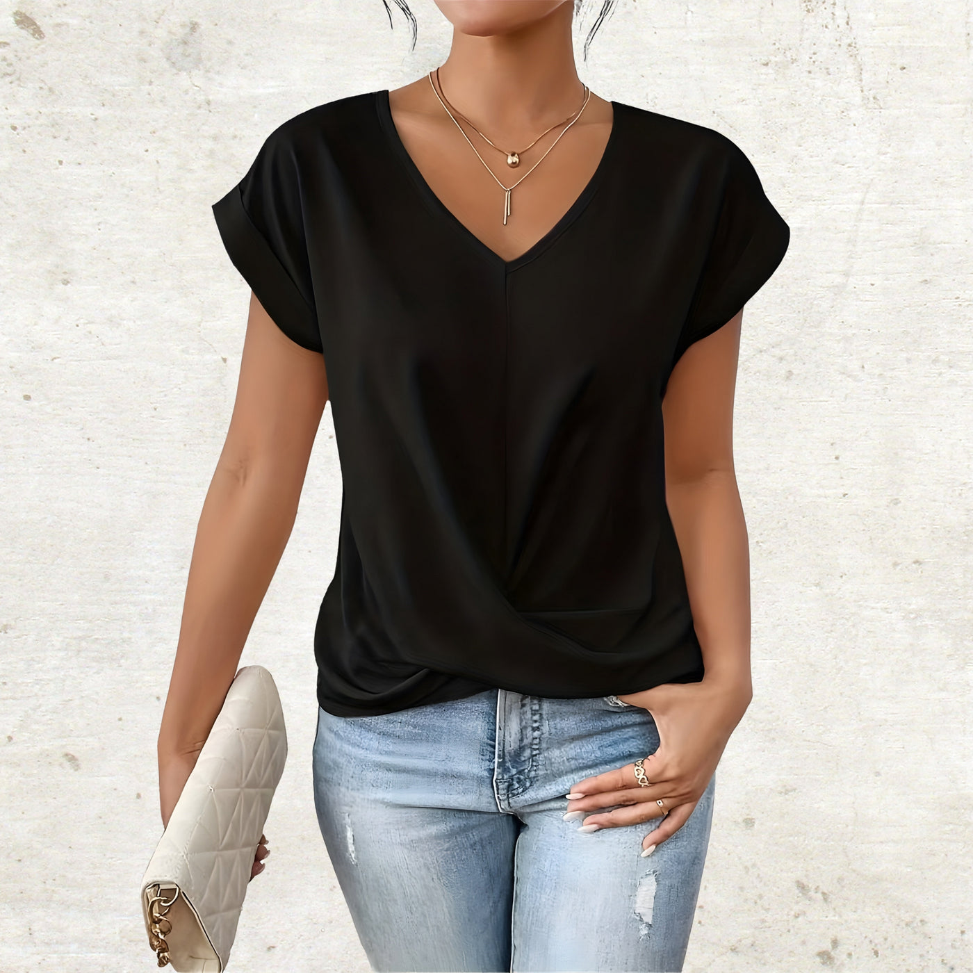 Katharina | Elegantes Shirt mit V-Ausschnitt
