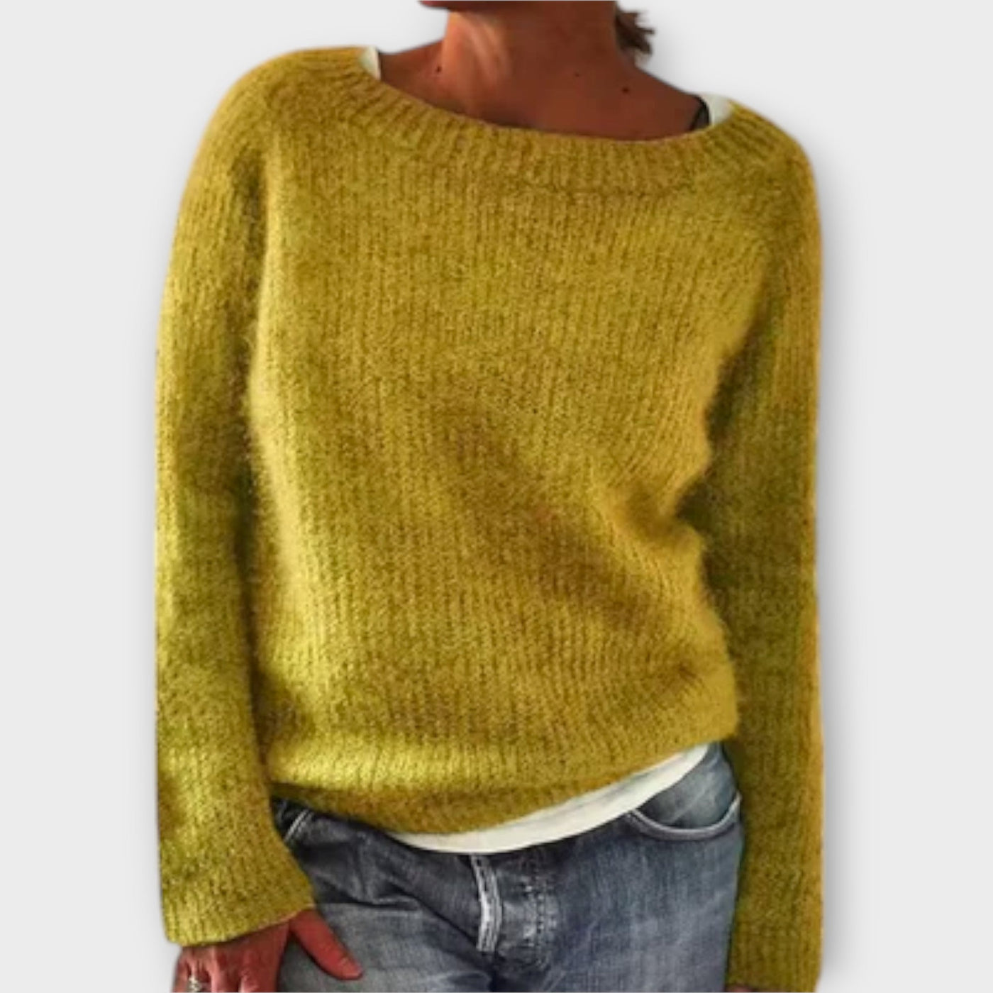 Lara | Einfarbiger Oversized-Strickpullover