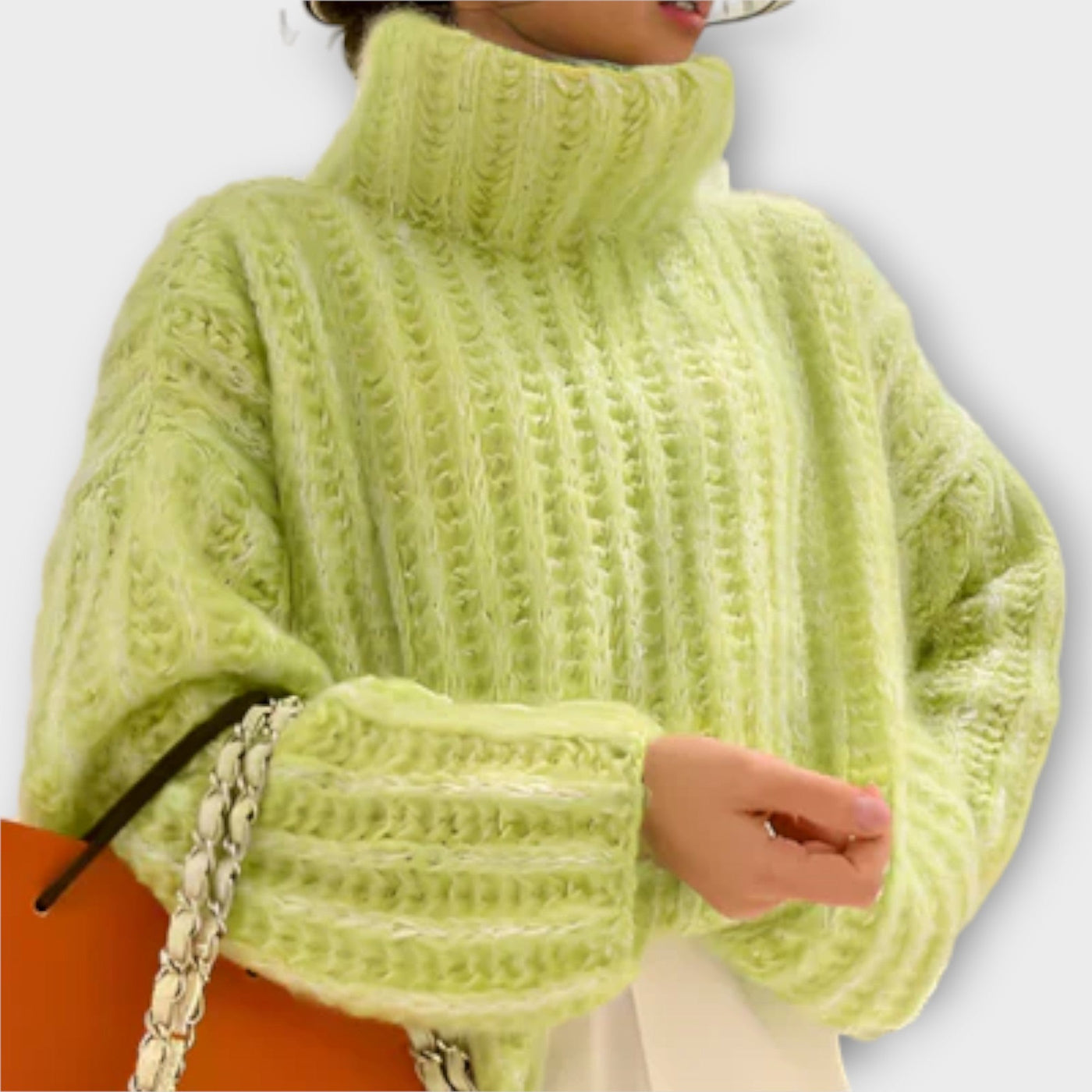 Camille | Kuscheliger Oversized-Strickpullover mit Rollkragen