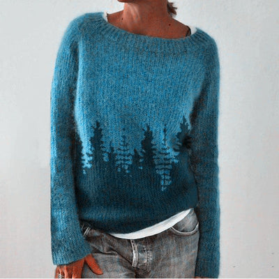 Selma | Zeitloser Waldmotiv-Pullover