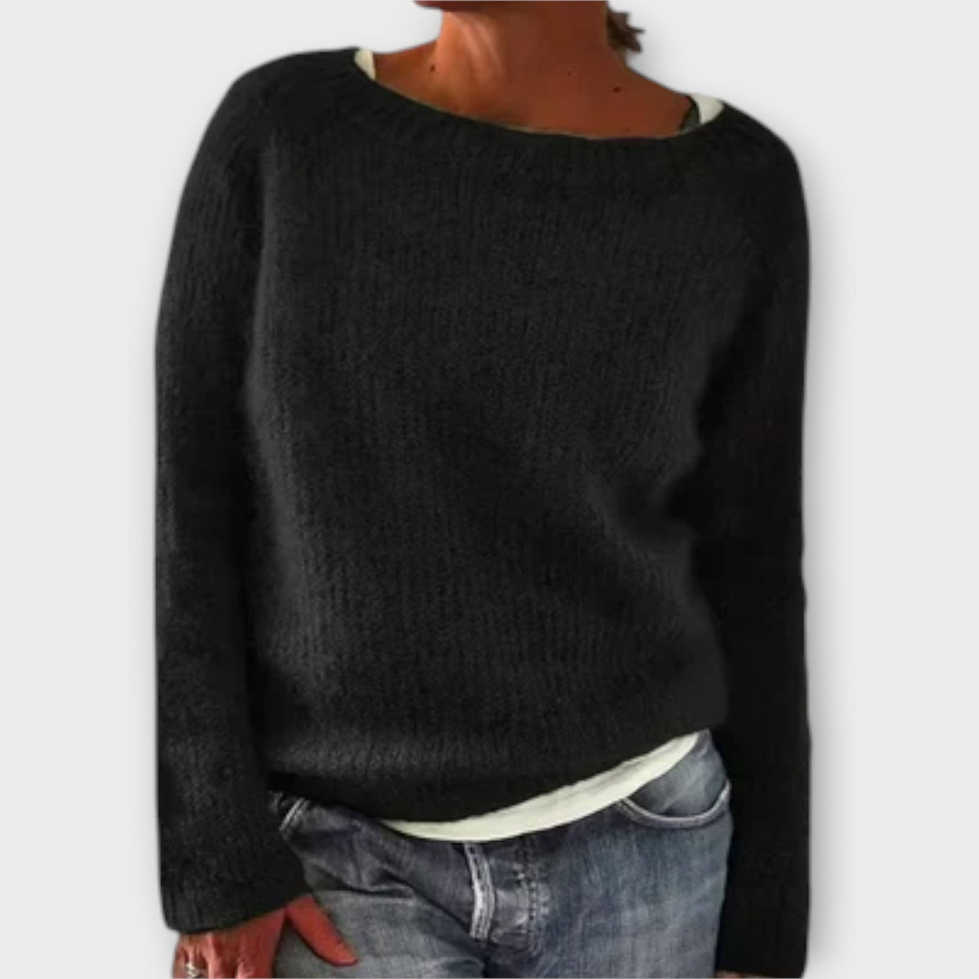 Lara | Einfarbiger Oversized-Strickpullover